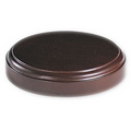 Round Dark Wood Base (5"x1")